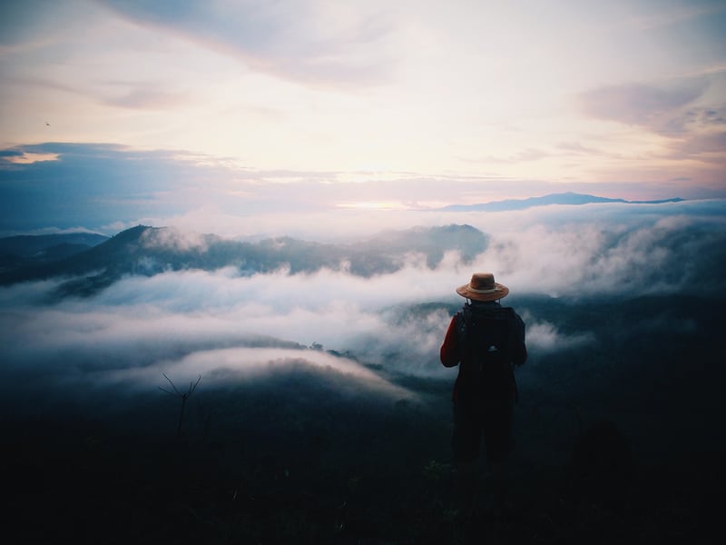 Hiking in the mountains